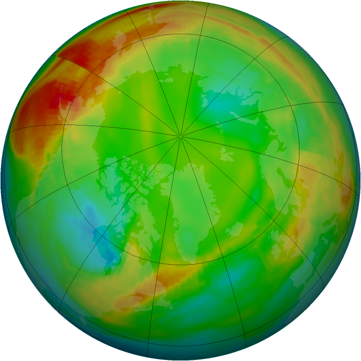 Arctic ozone map for 17 January 1981